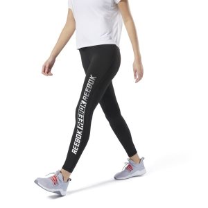 Reebok Studio Lux - Graphic Tights Damen - Schwarz - DE 279-HEB